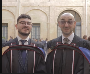 Heartwarming moment sees father & son graduate together