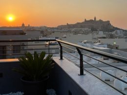 A sunset view of Gozo's citadel