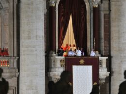 Pope Francis on the balcony in the Vatican