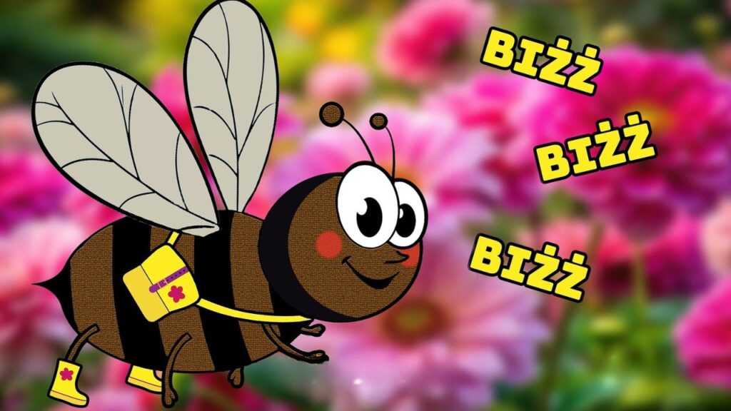 Animated bee singing