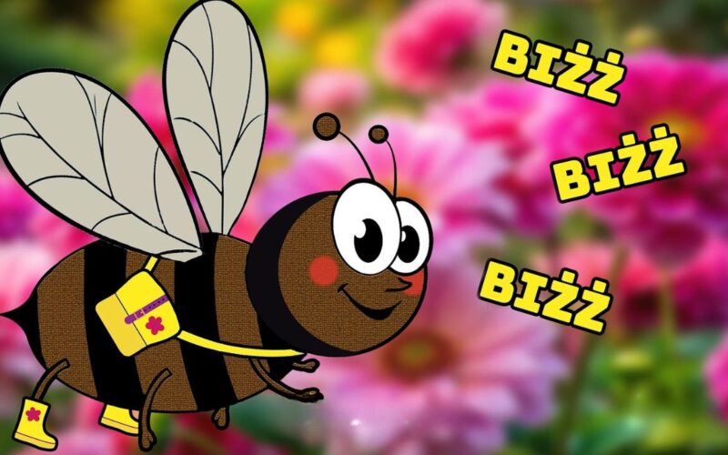 Animated bee singing