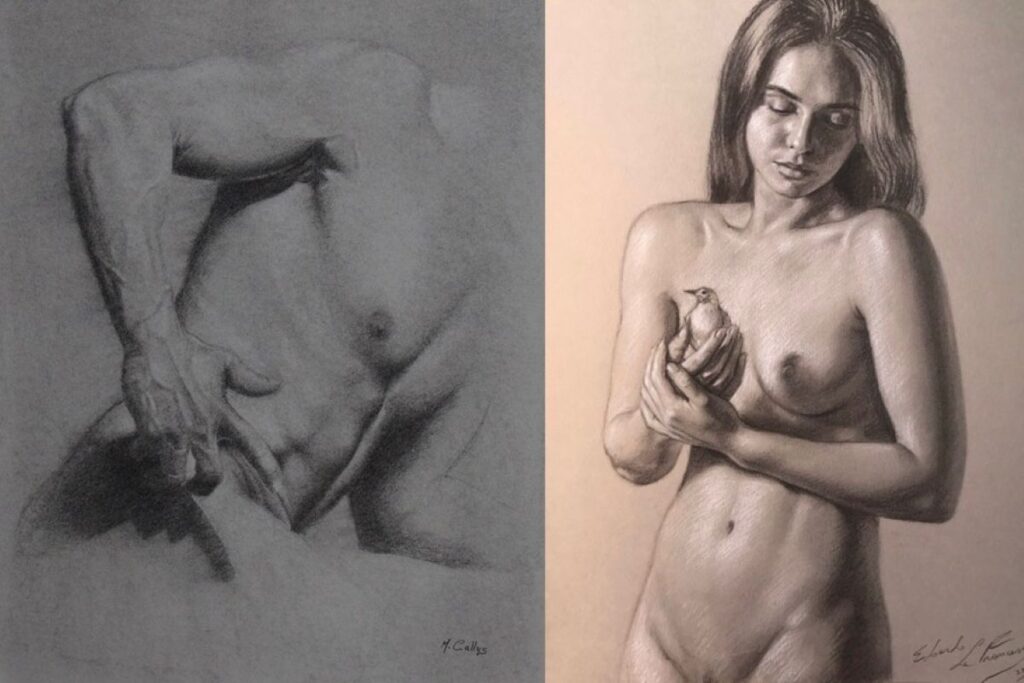 A male torso and a female nude