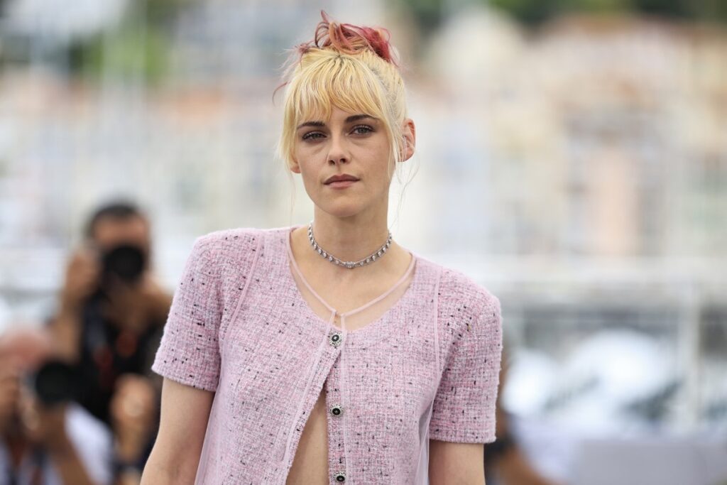 Kristen Stewart posing at Cannes