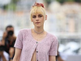 Kristen Stewart posing at Cannes