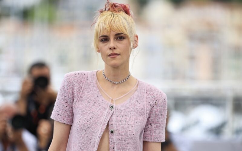Kristen Stewart posing at Cannes