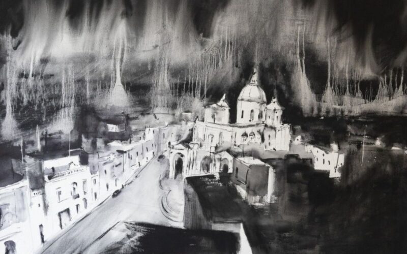 A Maltese skyscape, monochrome