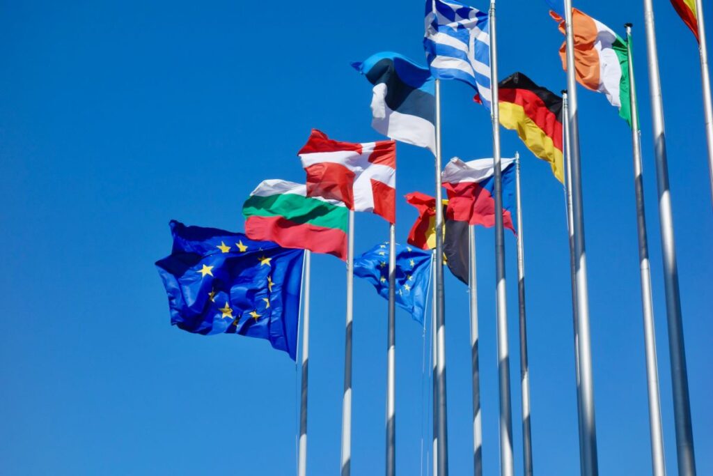 flags of the EU nations