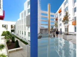 Modern white buildings