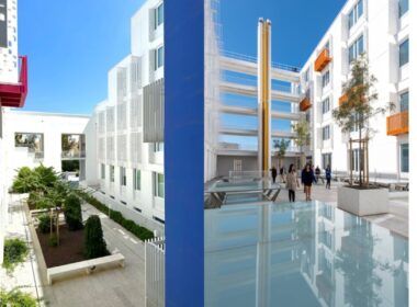 Modern white buildings