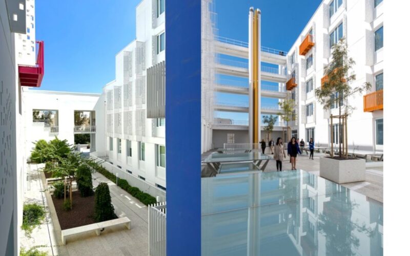 Modern white buildings