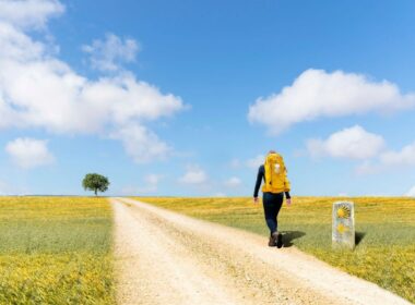 a walker on the Camino walk