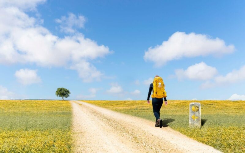 a walker on the Camino walk