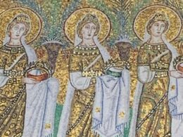 A mosaic work depciting Saint Eugenia