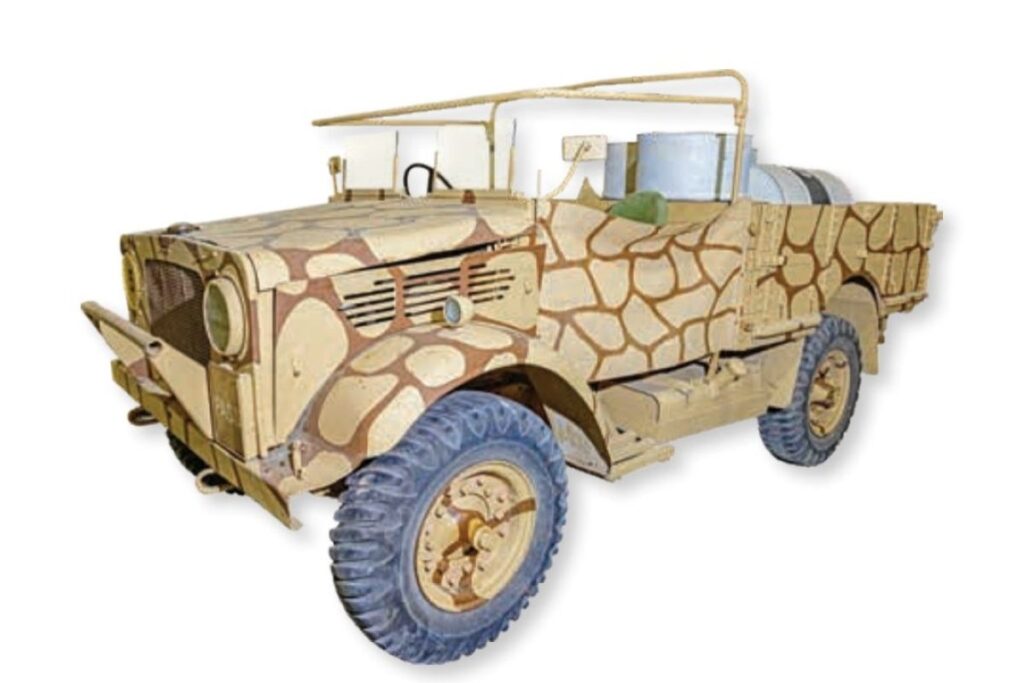 A sand-coloured vehicle