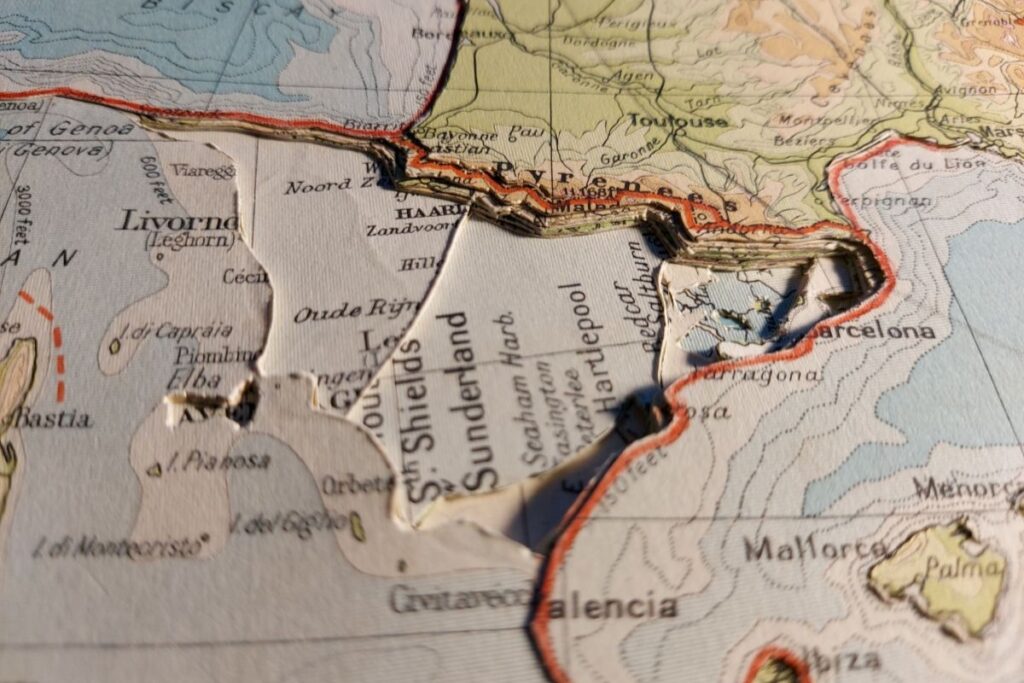 an altered map
