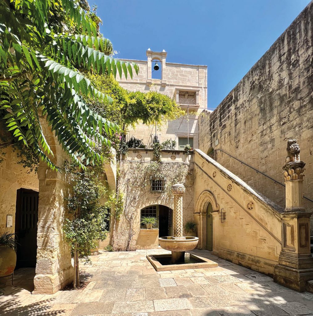 Palazzo Falson museum courtyard