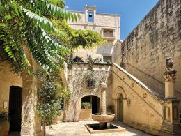 Palazzo Falson museum courtyard
