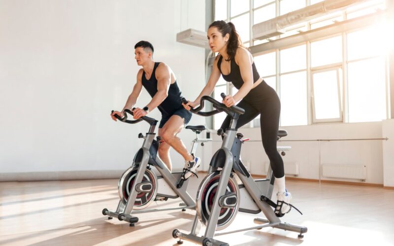 People exercising