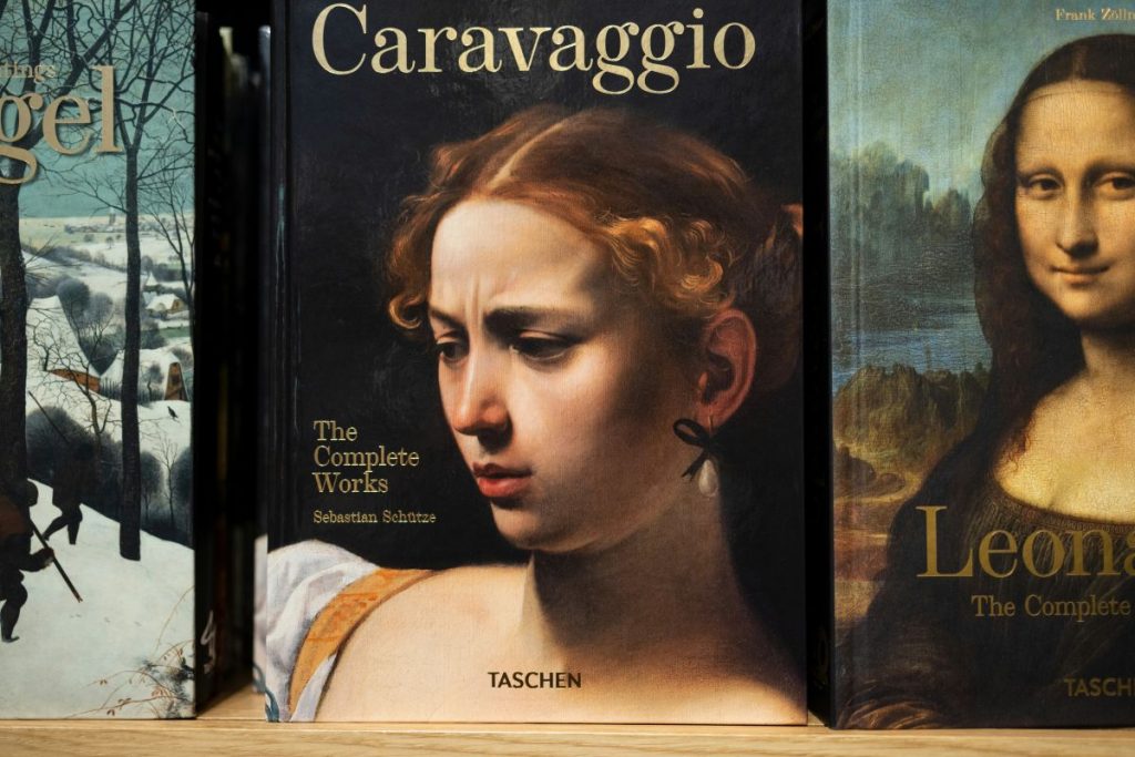 art books including a title on Caravaggio