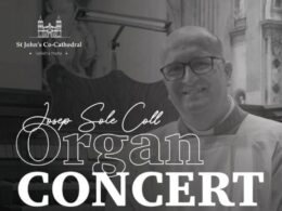 Section of the concert poster for Josep Solé Coll at St John's Co-Cathedral