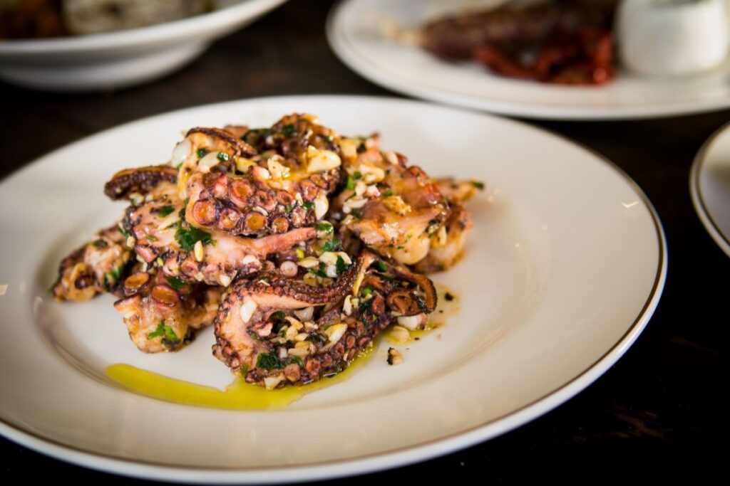 An octopus dish