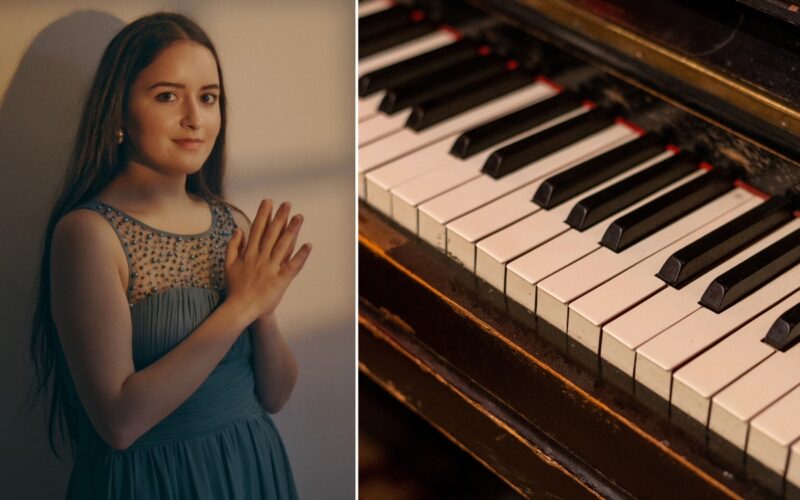 Bernice Sammut and a piano