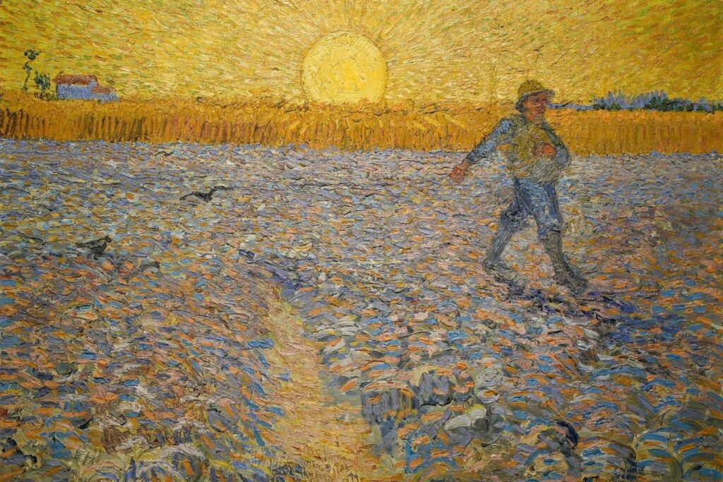 Vincent van Gogh’s ‘Sower at Sunset’ painting.