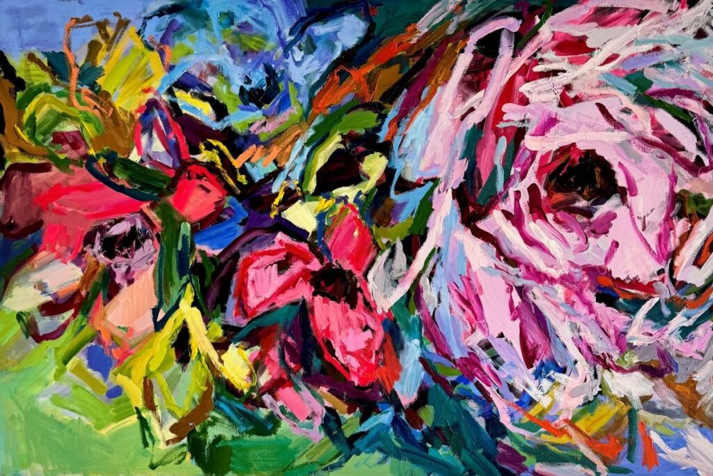 A loose floral painting