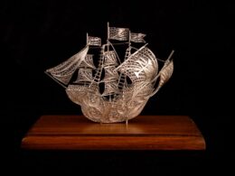 St Mary’s Ship in silver filigree by Matthew Borg