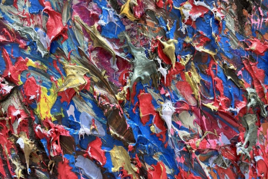 Heavily textured paint