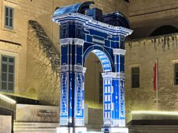 A giant arch installed in Valletta