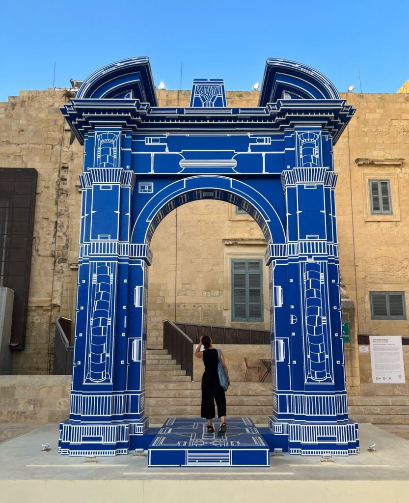 A giant arch installed in Valletta