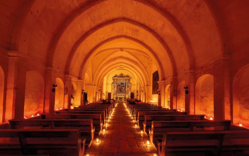 The inside of a chapel