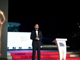 The award ceremony stage