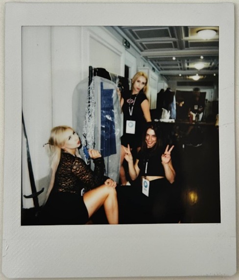 Radina Nikolova and her team backstage.