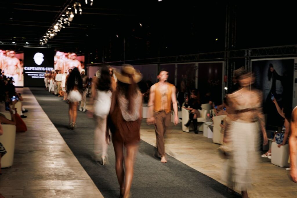 Models on the catwalk