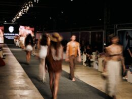 Models on the catwalk
