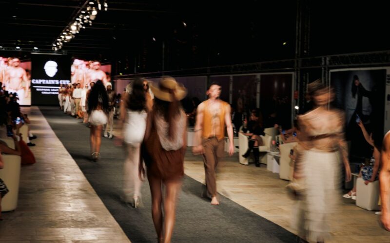 Models on the catwalk