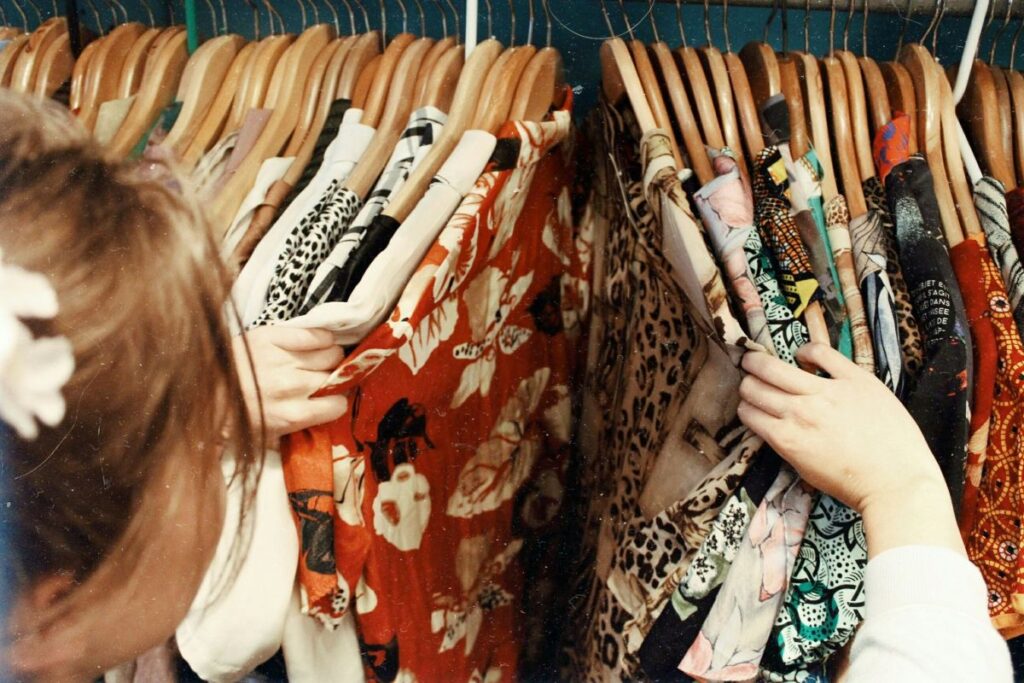 Garments on a rail