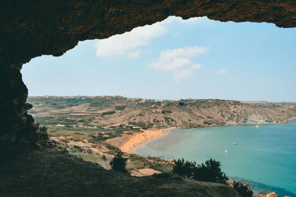 A view of Ramla Beach, Gozo