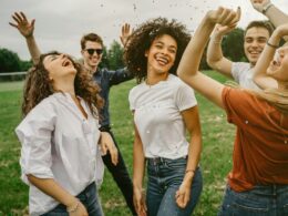 A group of friends having fun