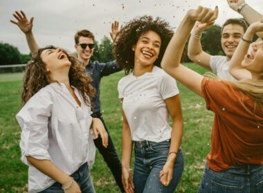 A group of friends having fun