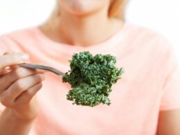 Kale on a fork