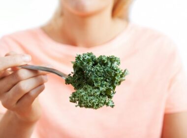 Kale on a fork