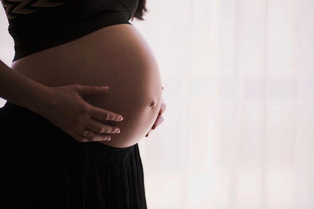 A pregnant belly