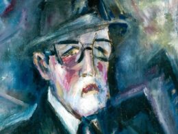 A section of a self-portrait by Carmelo Mangion