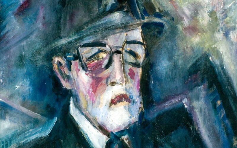 A section of a self-portrait by Carmelo Mangion