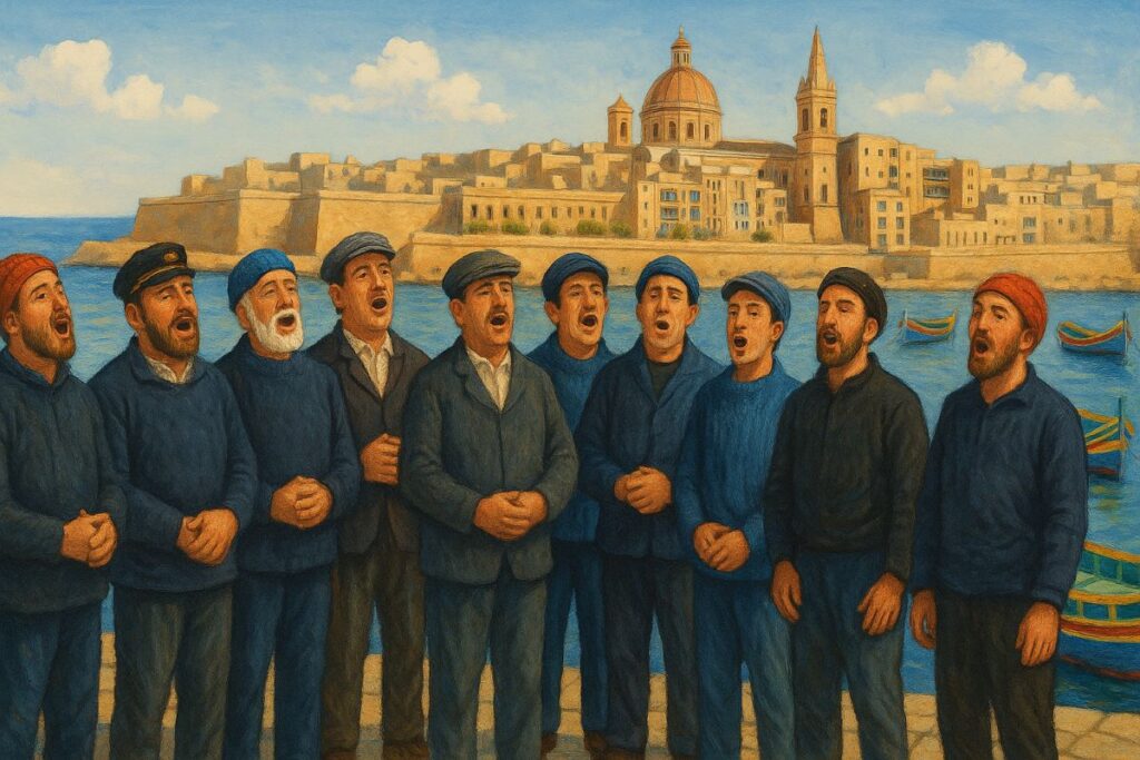 An AI image of singers in Valletta (ChatGPT)