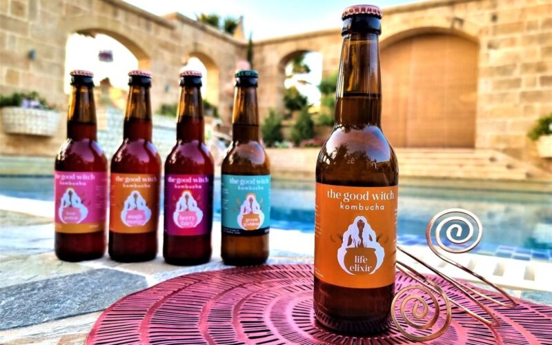 Bottles of Kombucha