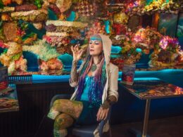 a woman smoking cannabis